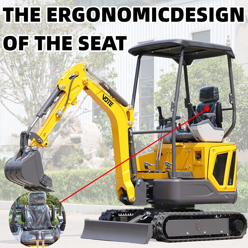 Envío Gratis, miniexcavadora de 1,6 toneladas, motor de 2 toneladas y 1 tonelada, precios de excavadora pequeña para uso doméstico y agrícola