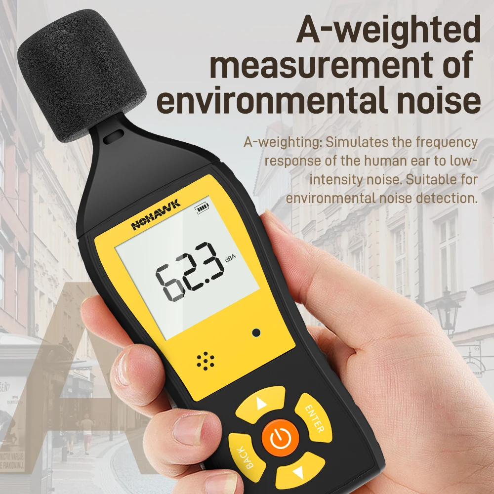 NOHAWK 30-130dB ديسيبل متر فاحص الرقمية الضوضاء متر مستوى الصوت متر الصوت متر كاشف مستوى الصوت أداة قياس الصوت #4