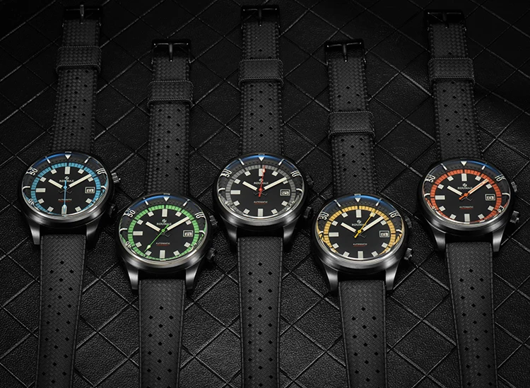 HP-男性用レトロウォッチ,nh35aムーブメント,自動メカニカル,サファイアガラス,スーパーライト,200m,防水