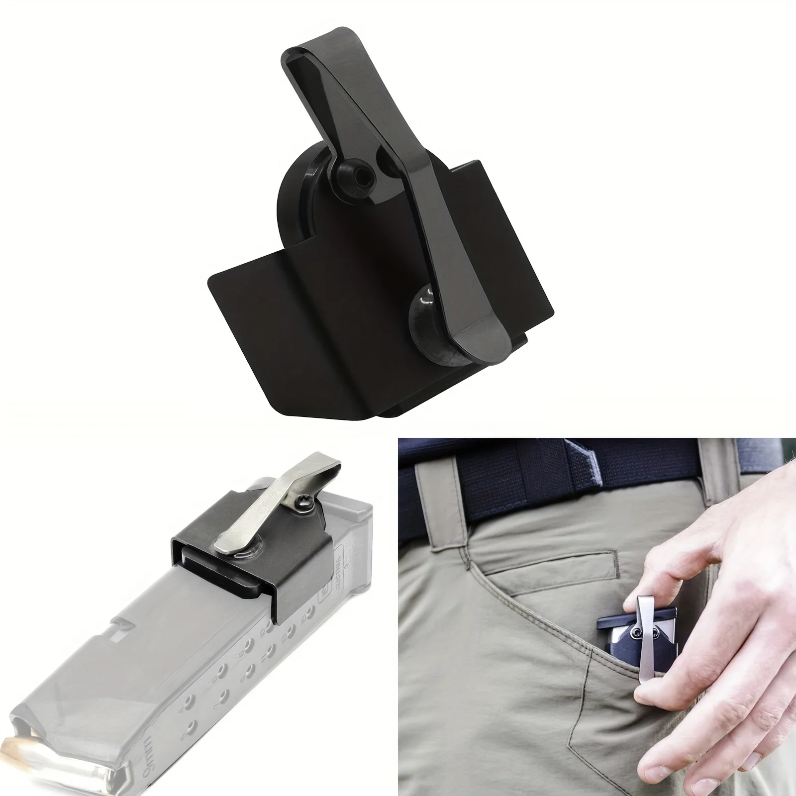 Magazine Hidden Pocket Carry Magnetic Pocket Magazine HolderHeavy-duty Magazine Holder for Pocket Standard Clips 9mm / .40 Mag