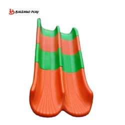 Important Accessories Playground Spare Parts Plastic Double Slide Factory Direct Sales Children Equipment Item Necessary