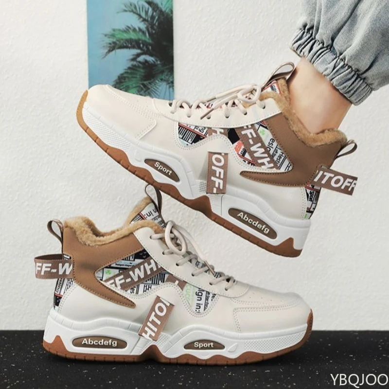 أحذية الثلوج الرجال التمهيد عالية أعلى الشتاء طالب الرياضة أفخم الدانتيل يصل المضادة للانزلاق مريحة في الهواء الطلق الدافئة الباردة والدليل على أحذية قطنية #5