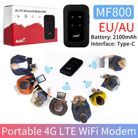 MF800 High Speed 4G LTE WiFi Modem Mobile WiFi Hotspot with SIM Card Slot Wireless Router Type-C 2100mAh for Travel Camping