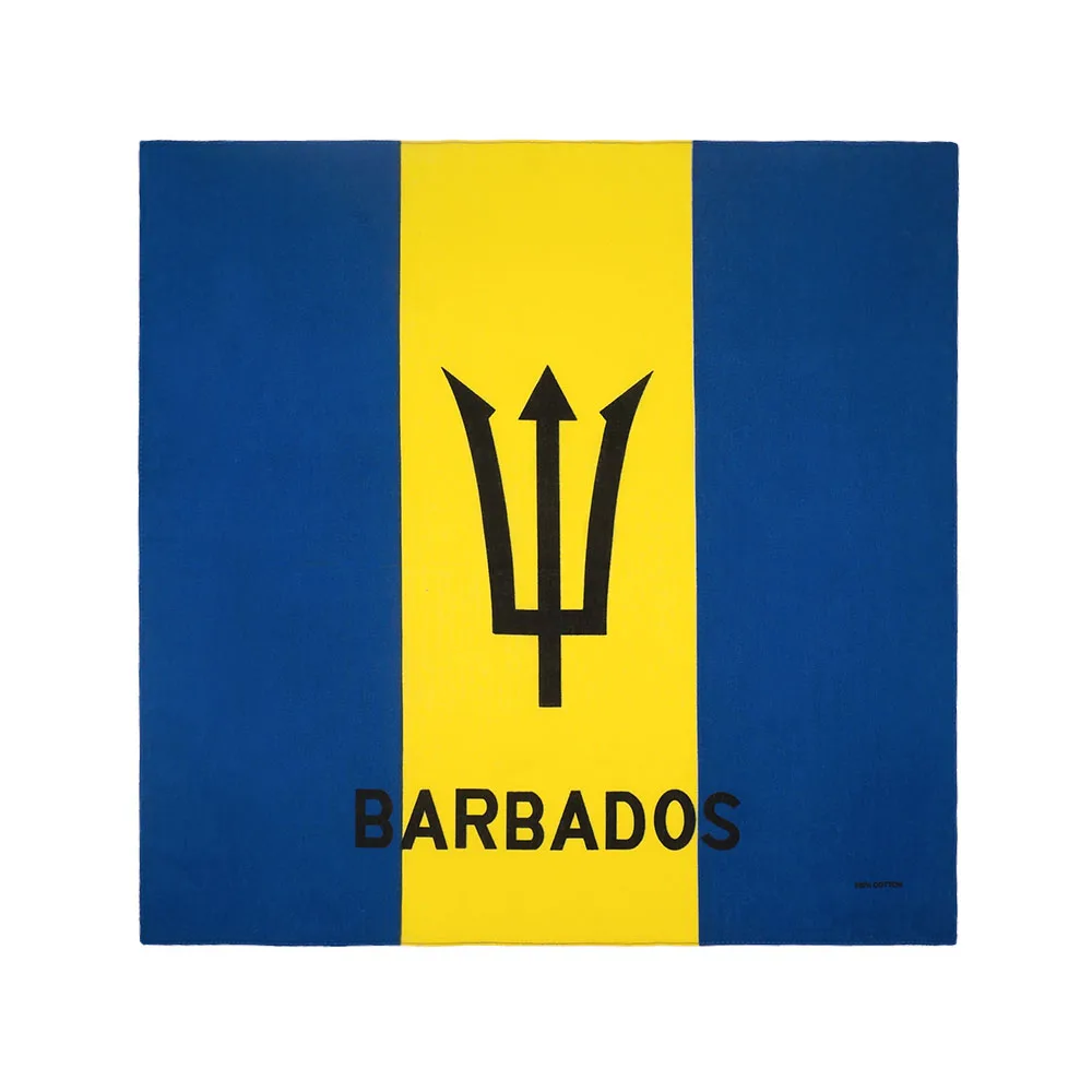 Hip Hop Bandana Barbados Flag Men Women Outdoor Sports Headband Hair Band Wrist Wraps Hair Scarves 100% Cotton Hair Accessories