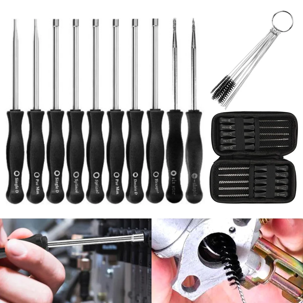 Carburetor Adjustment Tool Screwdriver Kit for Common Cycle Adjusting Engine Carb AdjustingTool Compatible with Trimmer Chainsaw