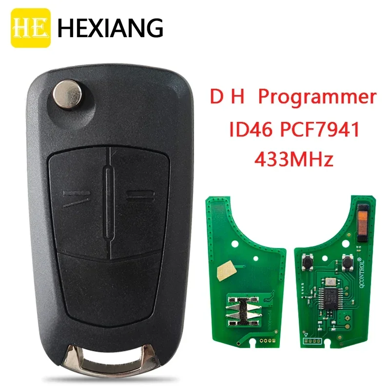 

HE Xiang Car Remote Key For Opel Vauxhall Astra H 2004 -2009 Corsa D 2007-2012 Vectra C 2006-2008 ID46 PCF7941 433MHZ Smart