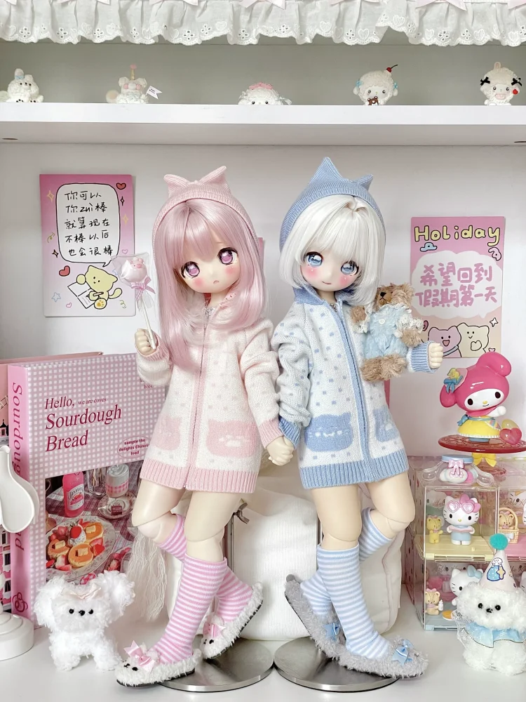 

New Arrival BJD Doll Clothing Accessories Sweater For 1/4 Dolls Pink Gray Blue Black Coat Grils And Boys DIY Gift