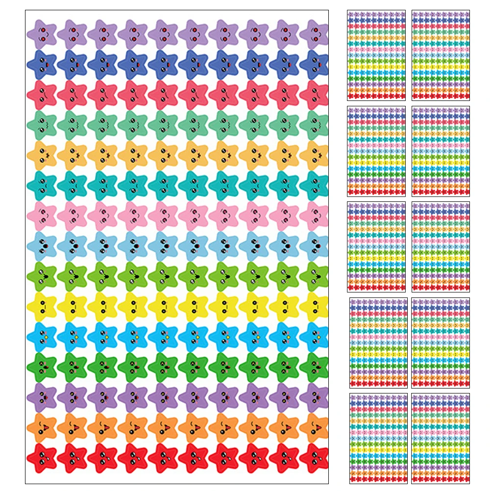 

30 Sheets Stickers Reward Motivational for s Classroom Encourage Label Self-adhesive Star Colorful 's Student