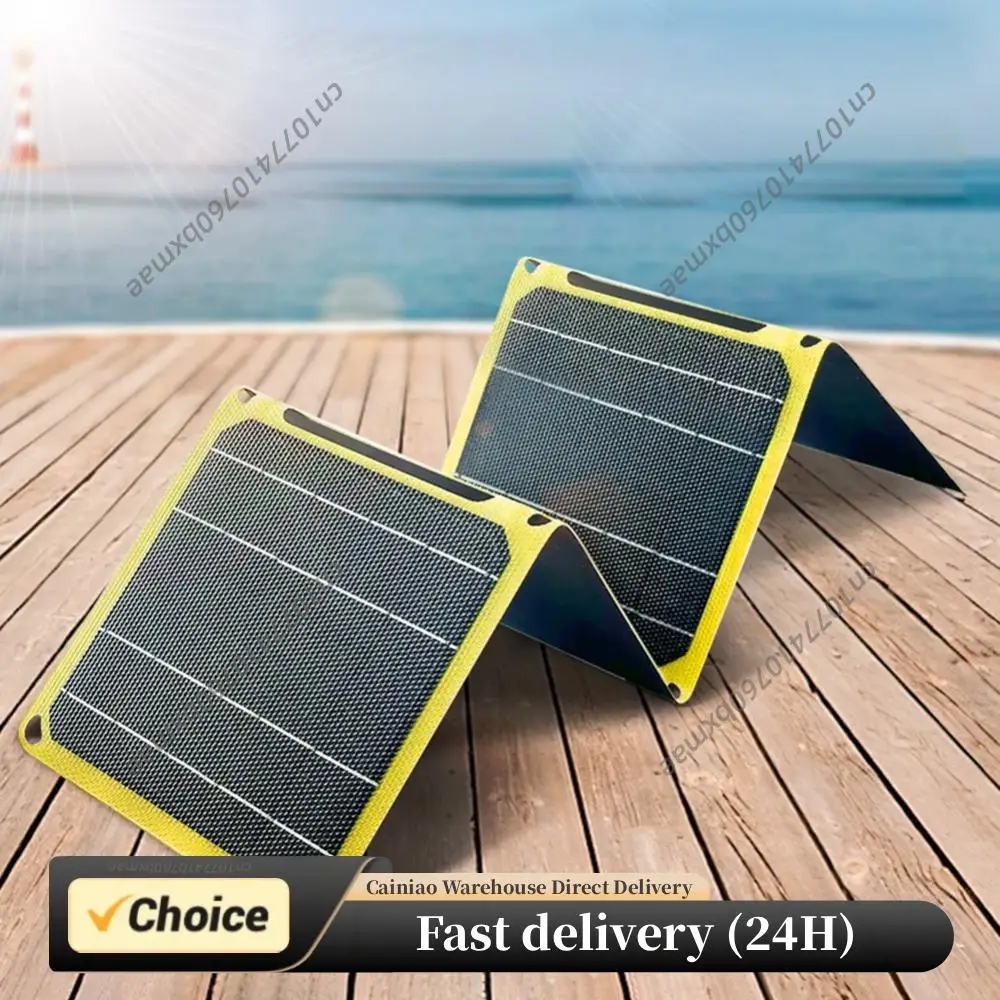 ​ Chargeur de téléphone portable portable 30W/40W 5V, étanche IP67, pliable, petit, panneaux ETFE, chargeur de batterie externe d'urgence