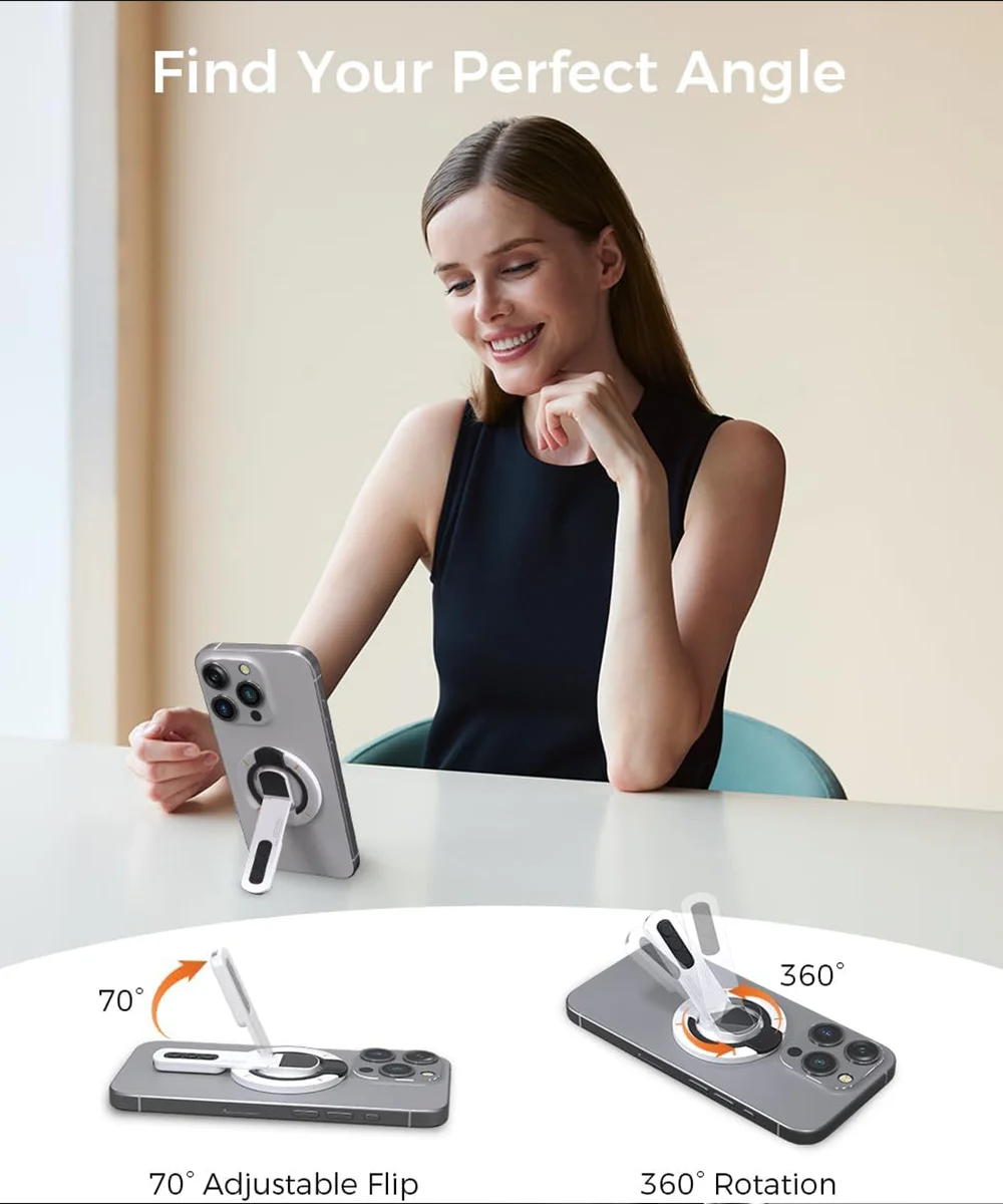 حامل حلقة إصبع مغناطيسي للهاتف المحمول 3 في 1 مع مغناطيس على الوجهين لملحقات MagSafe لسلسلة iPhone 17/16/15/14/13/12 #2