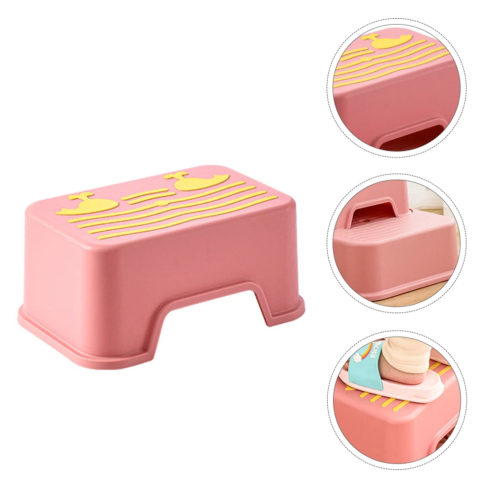 

Children Footstool Non slip Step Stool Kids Toddler Plastic Bathroom Wash Toilet Multipurpose Stools Household Use