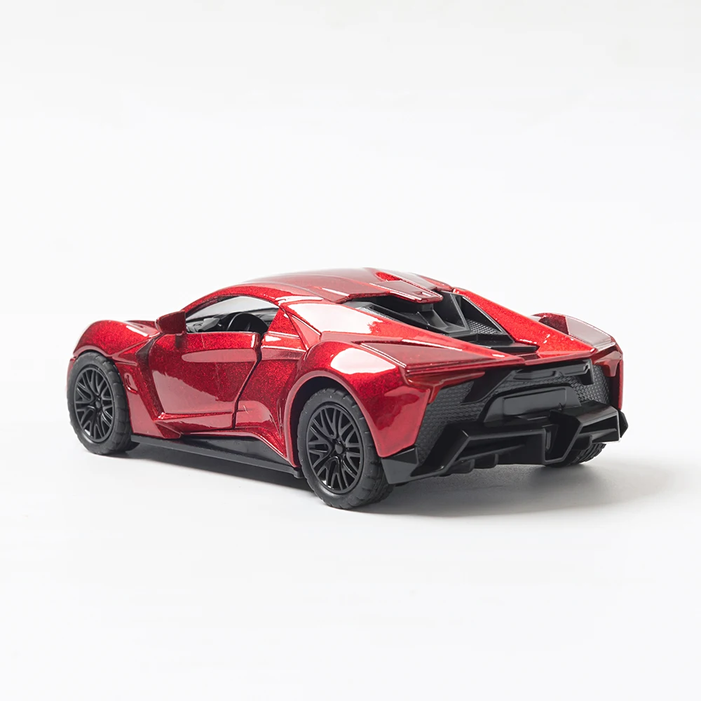 1:32 Alloy Diecast Lyken Supercar Racer Vintage Car Model Pull Back Car Miniature Vehicle Replica For Collection Gift for Kid