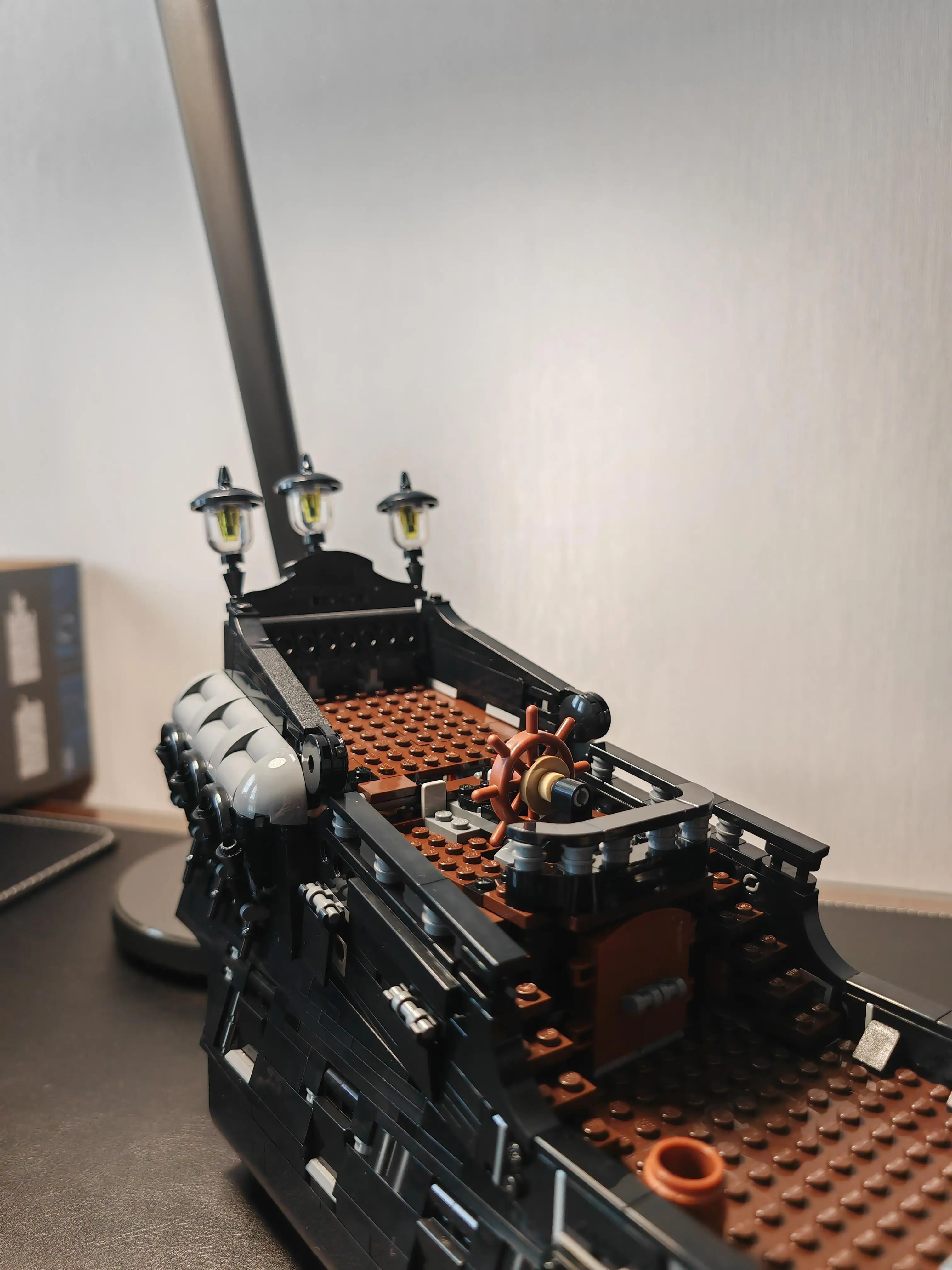 مكعبات بناء سفينة القراصنة، مجموعة نماذج كبيرة من اللؤلؤ الأسود للبالغين، هدية وديكور قابل للجمع