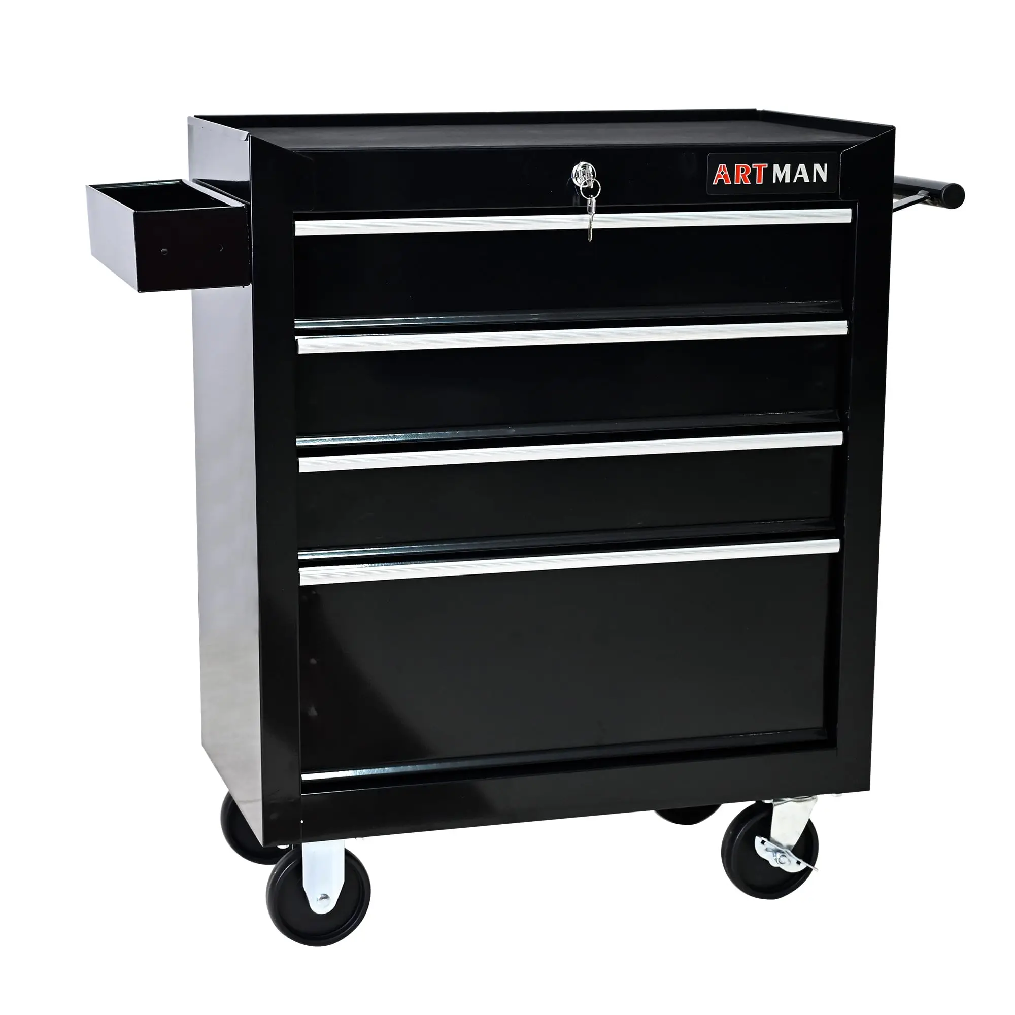 4-Der Rolling Tool Chest Cabinet, Large acity Metal Toolbox with Wheels and Key Lock, Rolling Toolbox Organizer