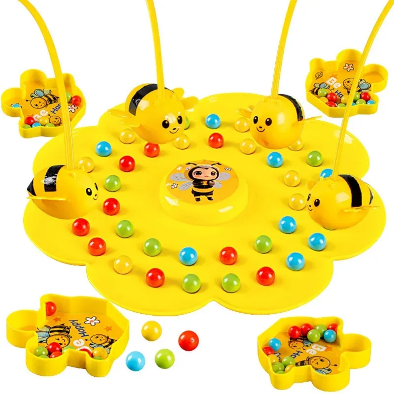 Little Bumblebee Multifunctional Board Game Puzzle Fishing Toys Interactive Educational Toys For Kids Christmas Gift Family Game