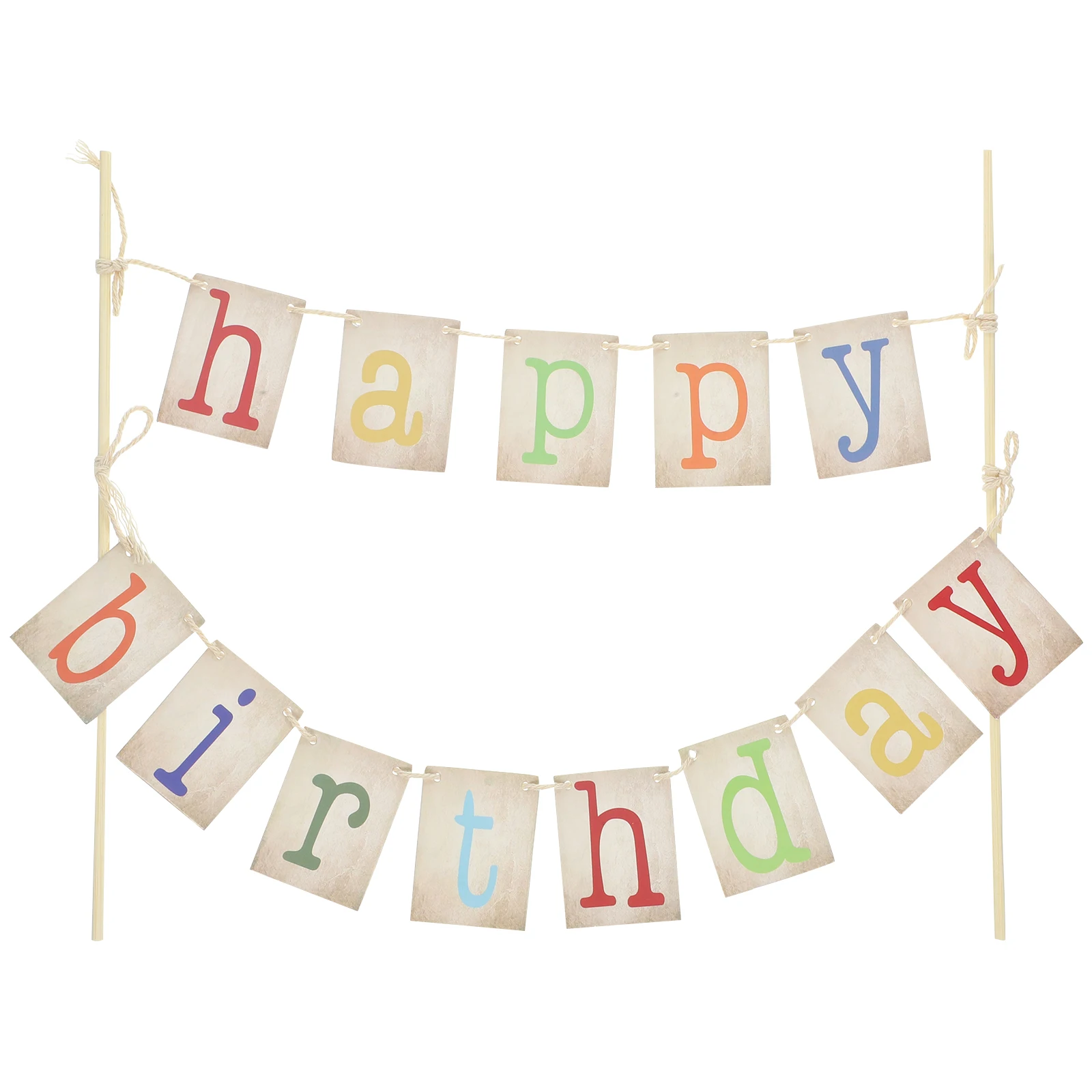 

Cake Flags Happy Birthday Decorations Party Supplies Holiday nament Cupcake Toppers Dessert Picks Fruit Banner