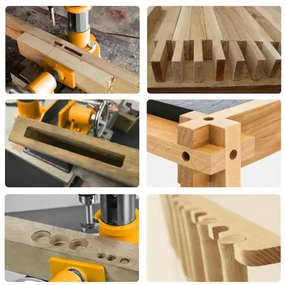 

Multi-Function Woodworking Tenoning Machine with Motor Square Hole for Mortise and Tenon Wood Boring Projects