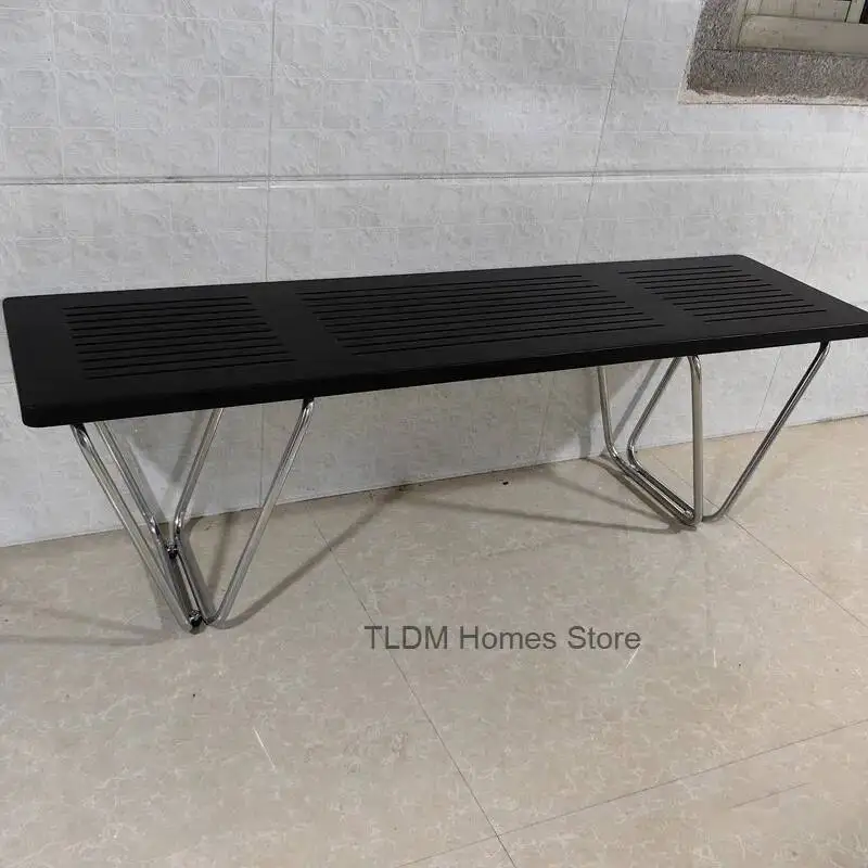 

из простых дверей из массива передней части дерева Длинный домашний табурет Мебель Конец кровати Османский гардероб Табуретки для смены обуви