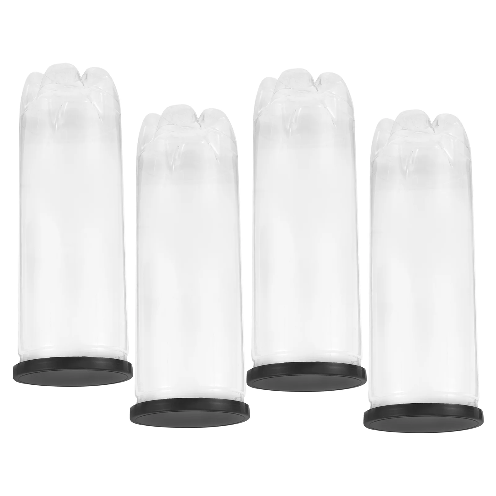 4 Pcs Tennis Cylinder Ball Holder Wear-resistant Container Balls Storage Plastic Clear Cover Transparent