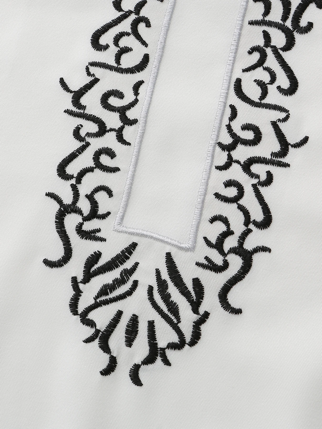 2024 New Men\'s Luxury White Muslim Moroccan Style Abaya Classic Embroidered Long Sleeve Formal Wear Islamic Arabic Thobe