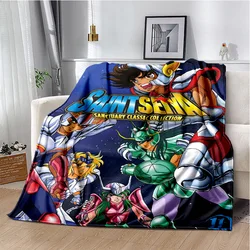 3D Retro Saint Seiya Anime Cartoon Blanket,Soft Throw Blanket for Home Bedroom Bed Sofa Picnic Travel Office Cover Blanket Kids