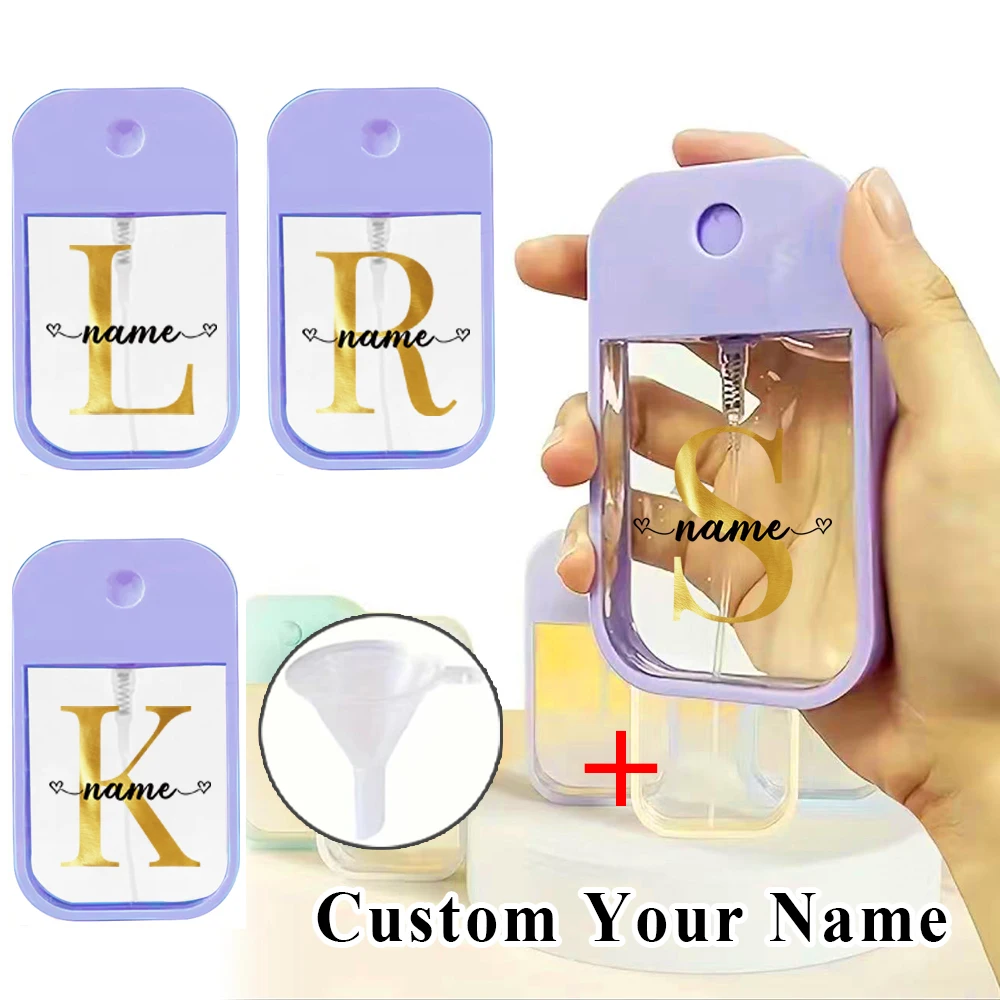 

Customized Name 45ml Travel Mist Spray Bottle Perfume Card Pocket Refillable Atomizer Moisturizing Dispenser Alcohol Container