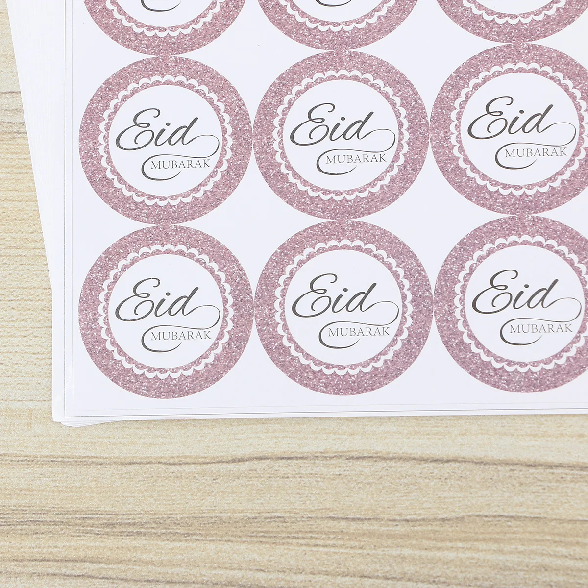 

120pcs Adhesive Stickers Round Muslim Eid Mubarak Gift Boxes Decals Paper Craft School Supplies Kids Art Projects Decorations