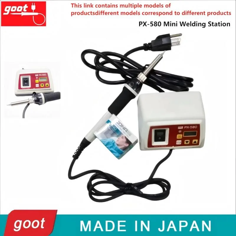 

GOOT PX-580 Mini Soldering Station, 200-500℃ Rapid Heating, Temp Controlled, Replacement Core, Precision Repair
