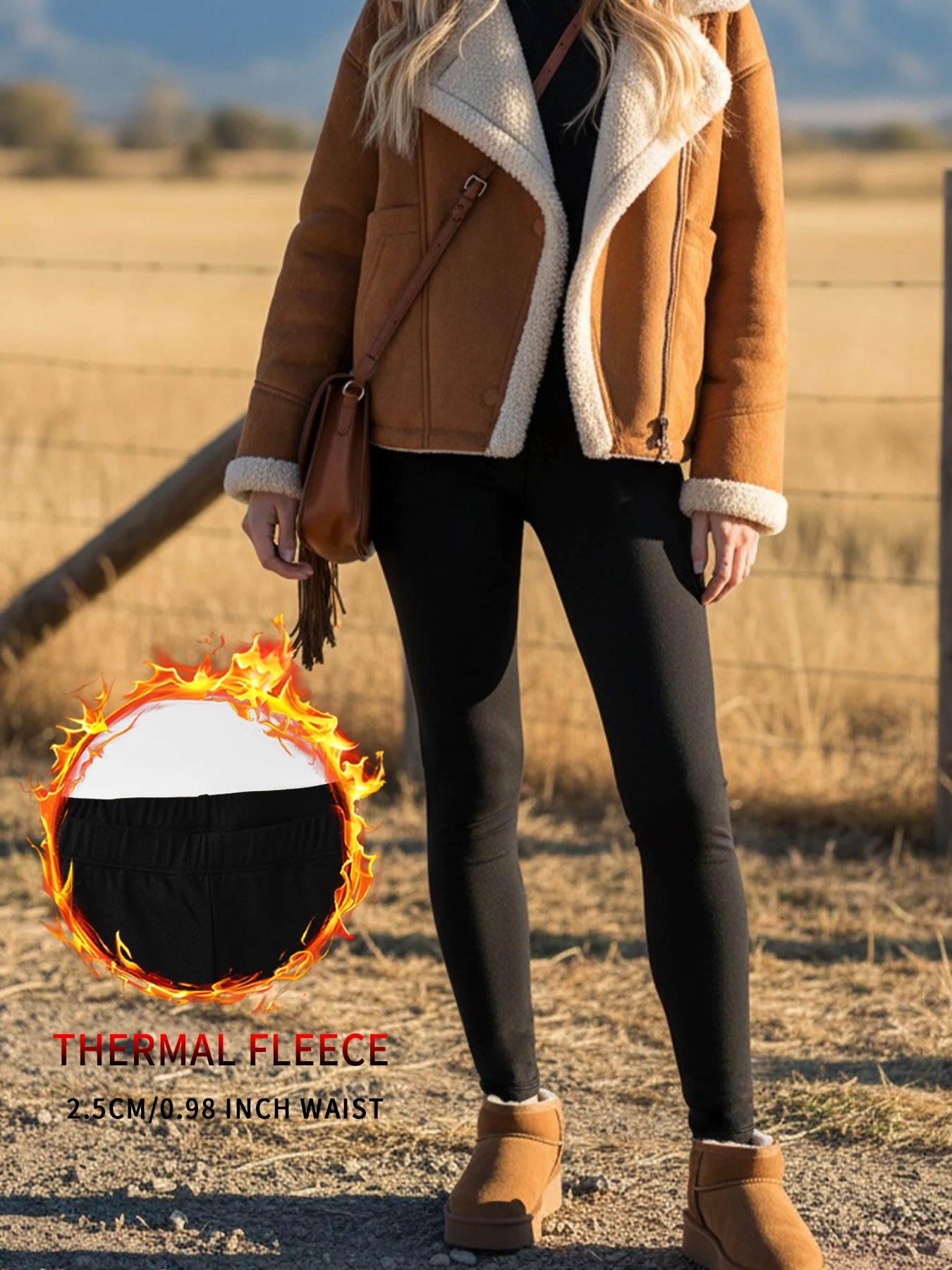 

Женские леггинсы на флисовой подкладке. Супермягкий дизайн с низкой посадкой идеально подходит для занятий йогой, бегом и холодной погодой.