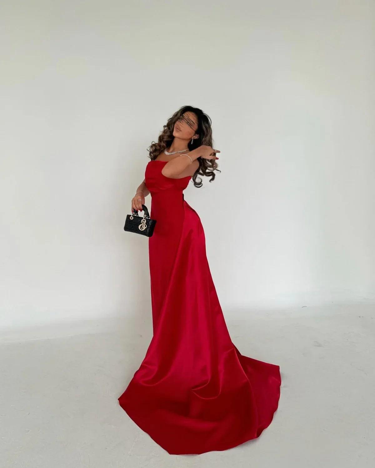 Sharon Said Dubai Red Strapless Evening Dress with Side Skirt Long for Women Wedding Party Prom Gowns Arabic SF118 Customized