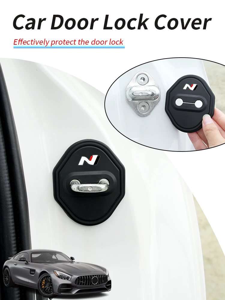 

Car accessories interior Car door lock protective cover in silicone material For Hyundai Kona Valve cores and valve core sleeves