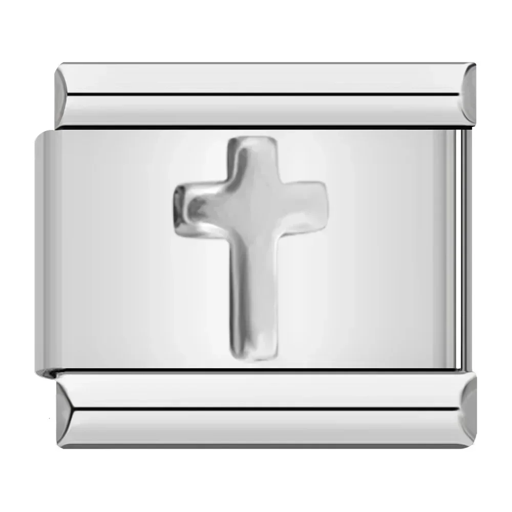 Hapiship 2024 Nieuwe Mode 26 Engelse Letters Italiaanse Charm Links Fit 9 Mm Roestvrij Stalen Armband Maken Vrouwen Sieraden DJ110