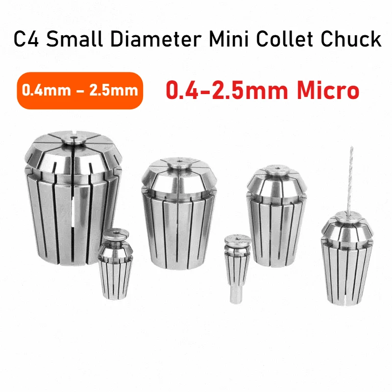 ER Collet Chuck 0.4-2.5mm Micro Drill Holder C4 Mini Precision Collet CNC Tool