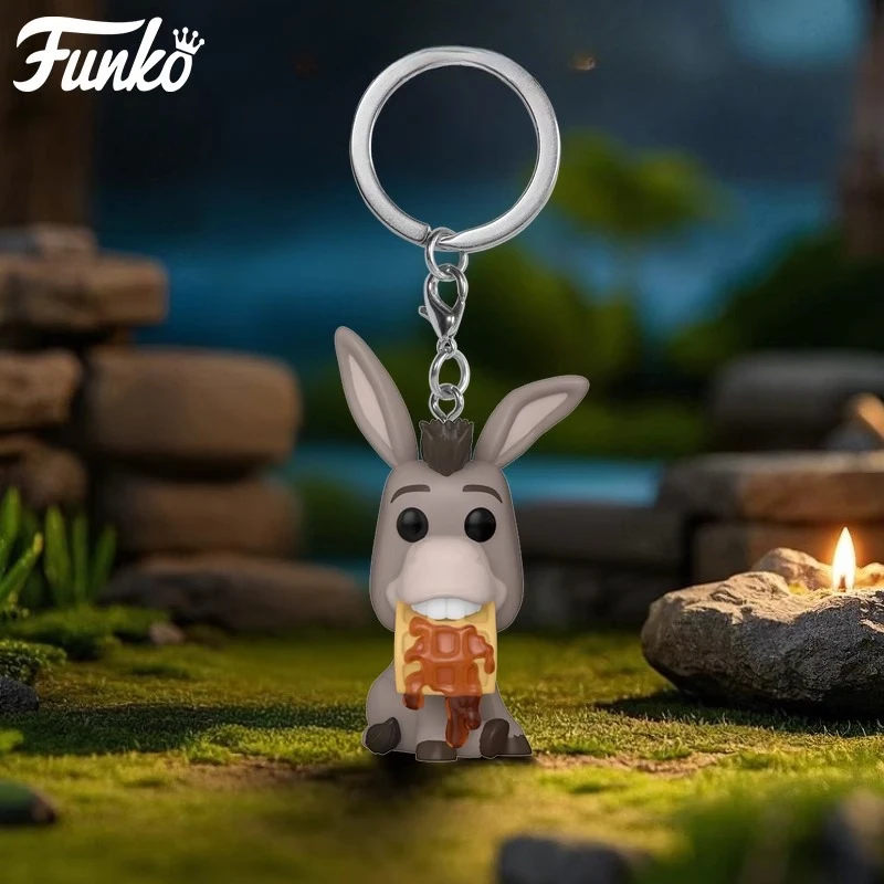 

Genuine Edition FUNKO POP Shrek Donkey Keychain Anime Action Desktop Decoration Ornament Model Toys Collectible Model