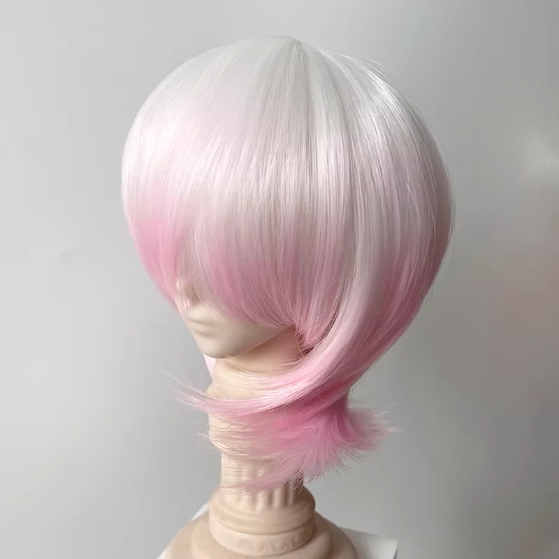 Peruki BJD Krótkie Włosy dla Lalek 1/3 1/4 SD MSD MDD Peruki dla Lalek Białe Żółte Czarne Różowe Brązowe Niebieskie Różowe Włosy