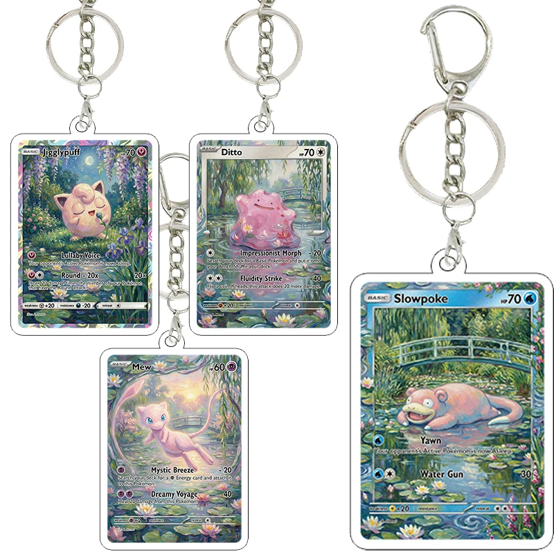 

Модный акриловый брелок-фигурка Mew Ditto Clefairy в стиле аниме, мультяшный кулон для сумки, аксессуар для автомобильных ключей, подарок на день рождения, игрушка