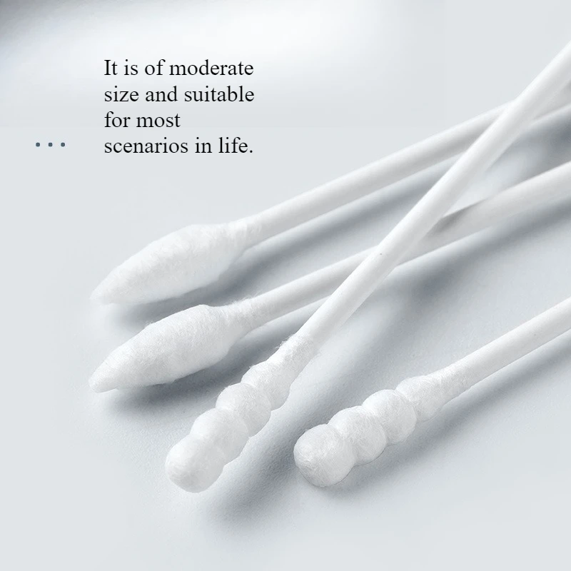 Colorful Makeup Remover Cotton Swabs Double Headed Spiral Pointed Tips for Eyeliner Cleaning and Cosmetic Application