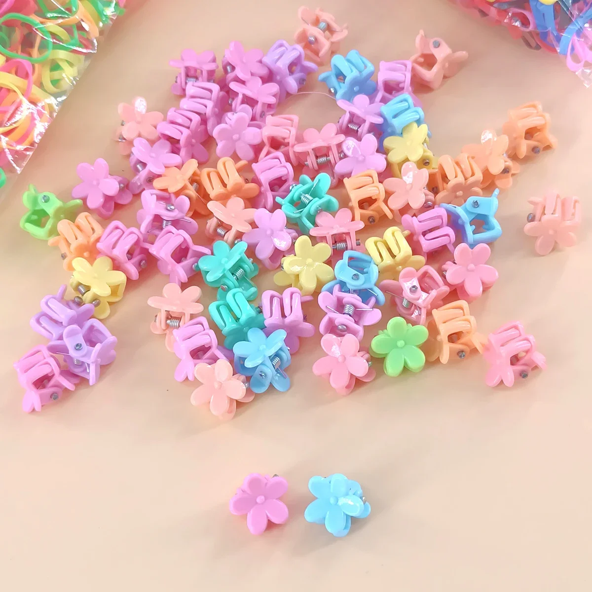 Girls Colorful Hair Bands Set Nylon Elastic Rubber Accessories Children Ponytail Holder Scrunchies Baby Cute Headband hair ties
