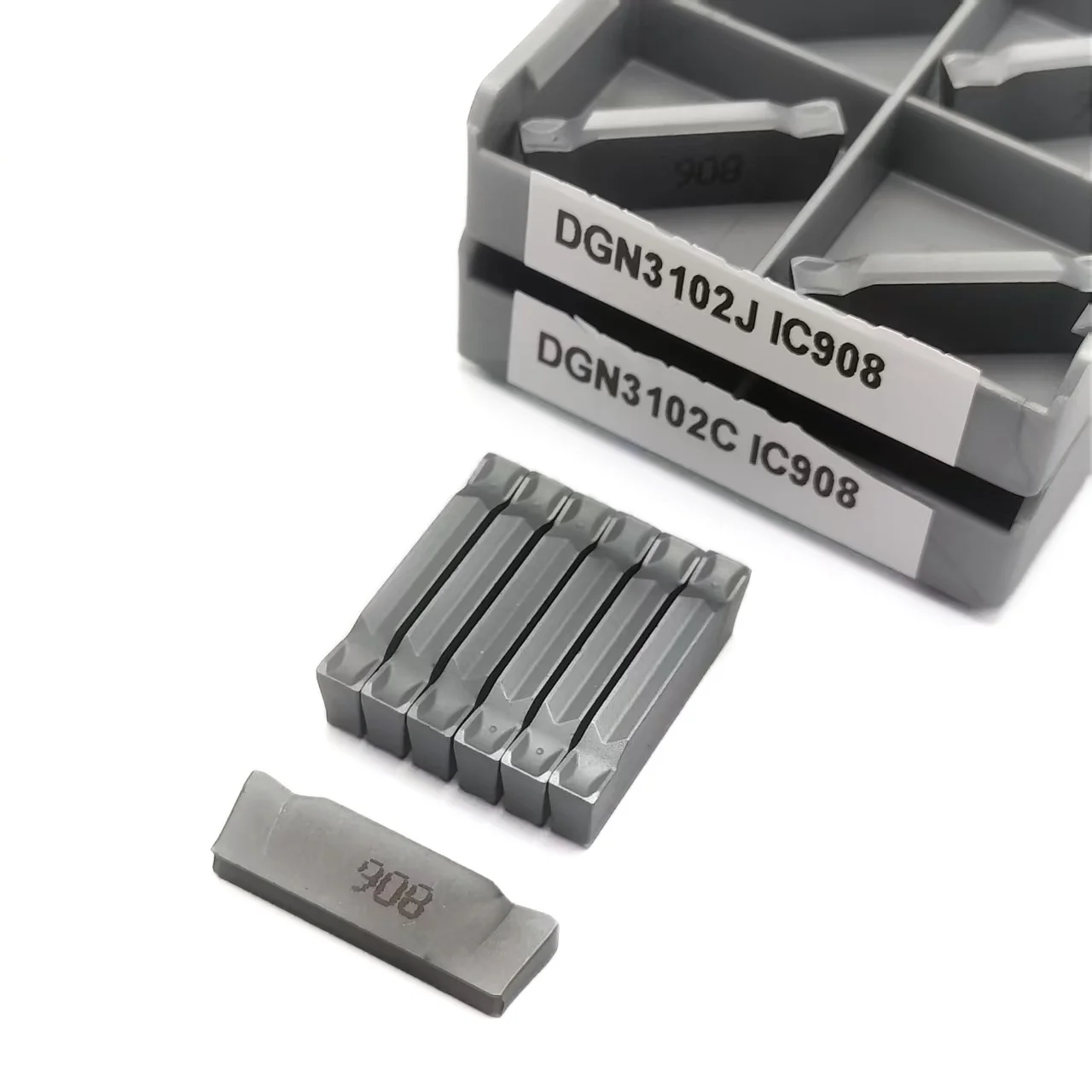 DGN3102C DGN3102J IC908 Carbide Grooving Turning Inserts CNC Lathe Cutting Tool For Stainless Steel Machining