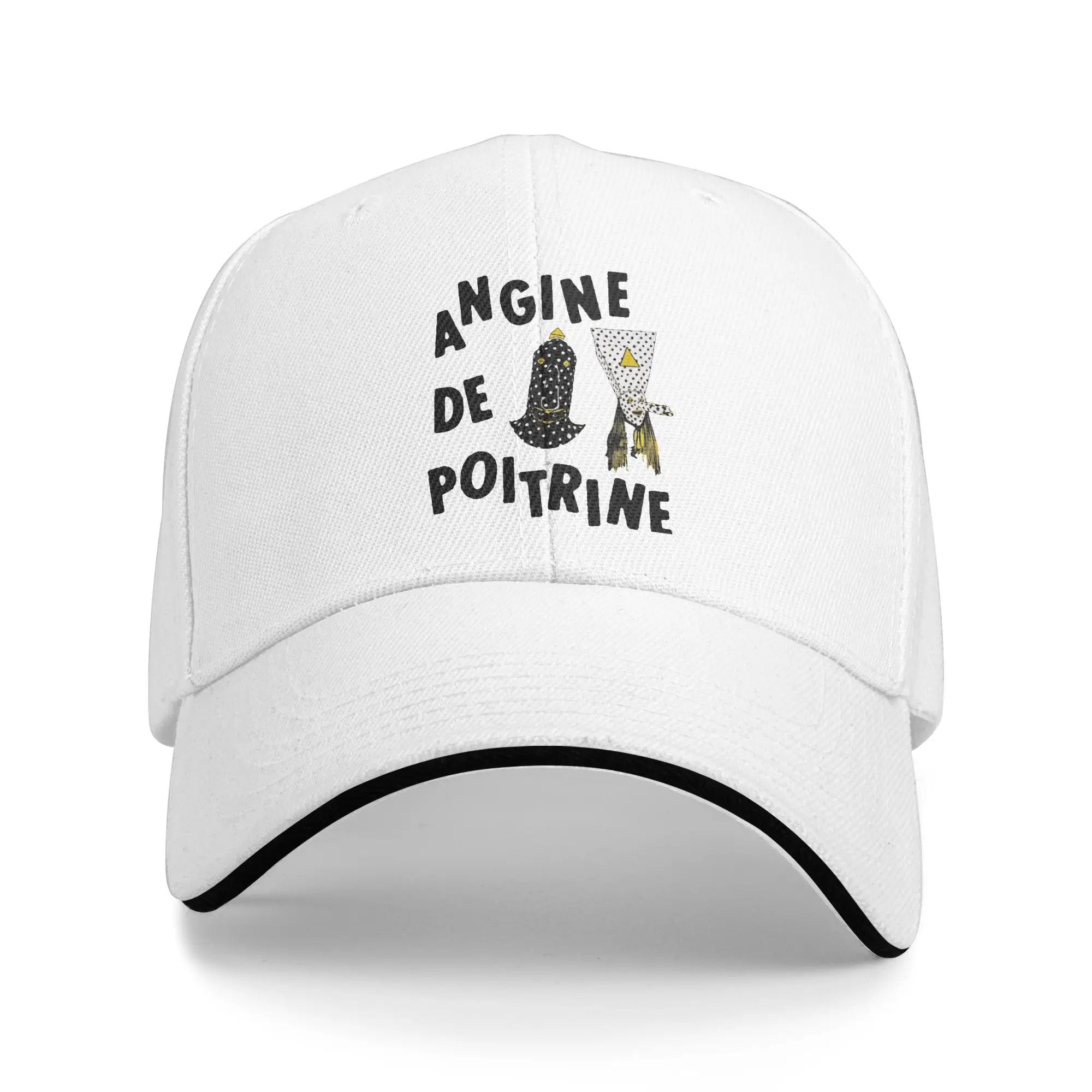 Angine De Poitrine Band Baseball Caps Fashion Polka Dot Sandwich Hats Unisex Style Adjustable Sun Cap Outdoor