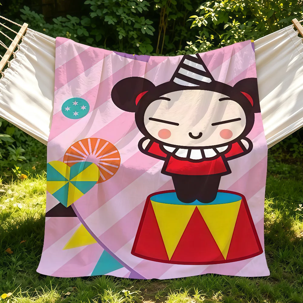 Cartoon P-Pucca Cute Blanket Suitable For Sofas Beds Offices Cars Outdoor Travel An Ideal Gift For Friends Family