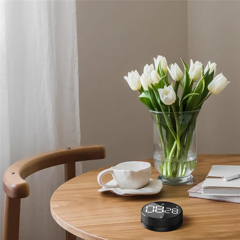 A03F-مؤقت المطبخ مع شاشة رقمية LED سطوع قابل للتعديل، Efficacy Efficana للمنزل والفصول الدراسية ومكتب الصالة الرياضية #3