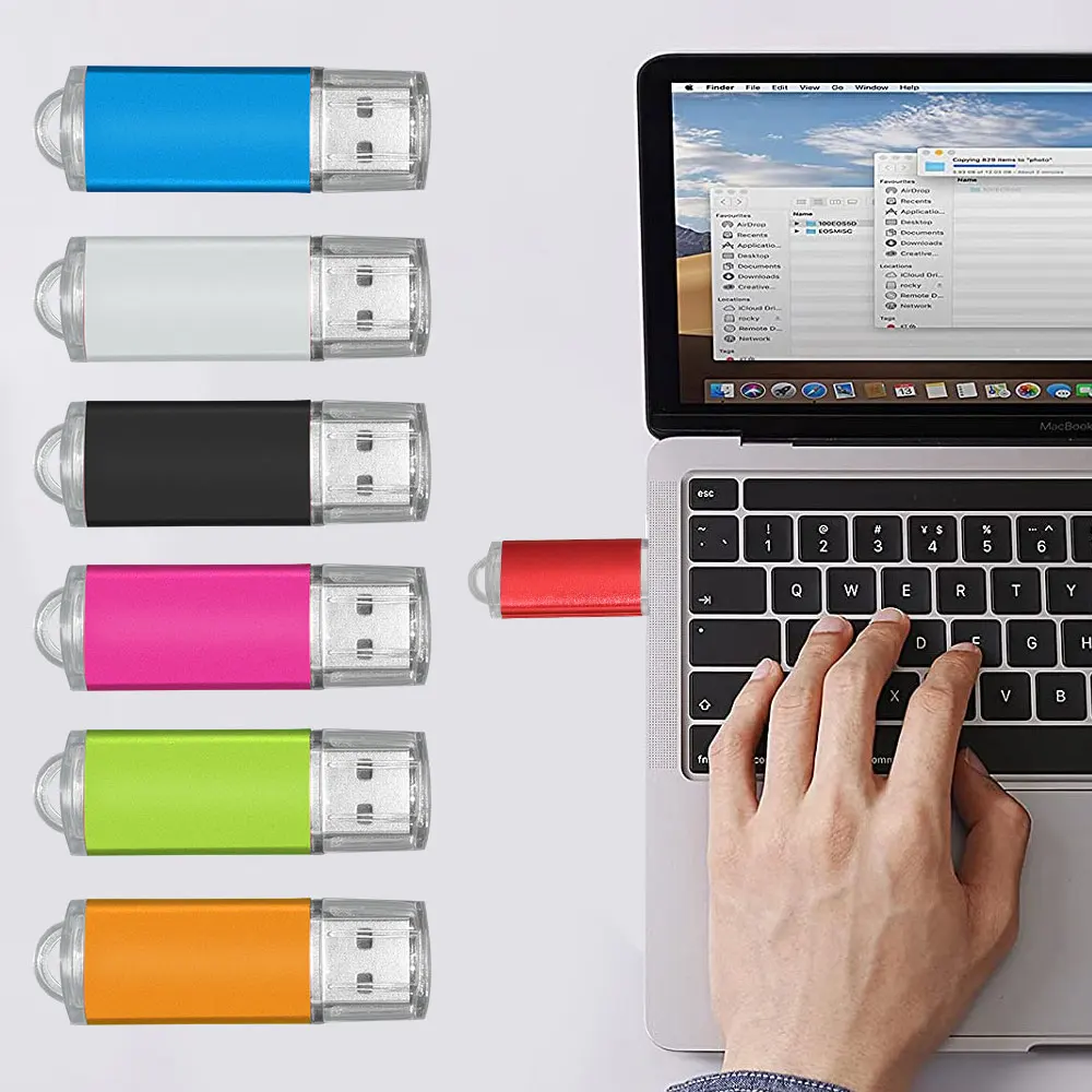 50 pièces/lot clé USB 2.0 originale 1GB 2GB 4GB 8GB clé USB 16GB 32GB bâtons 64GB mémoire Flash disque 128MB Logo gratuit