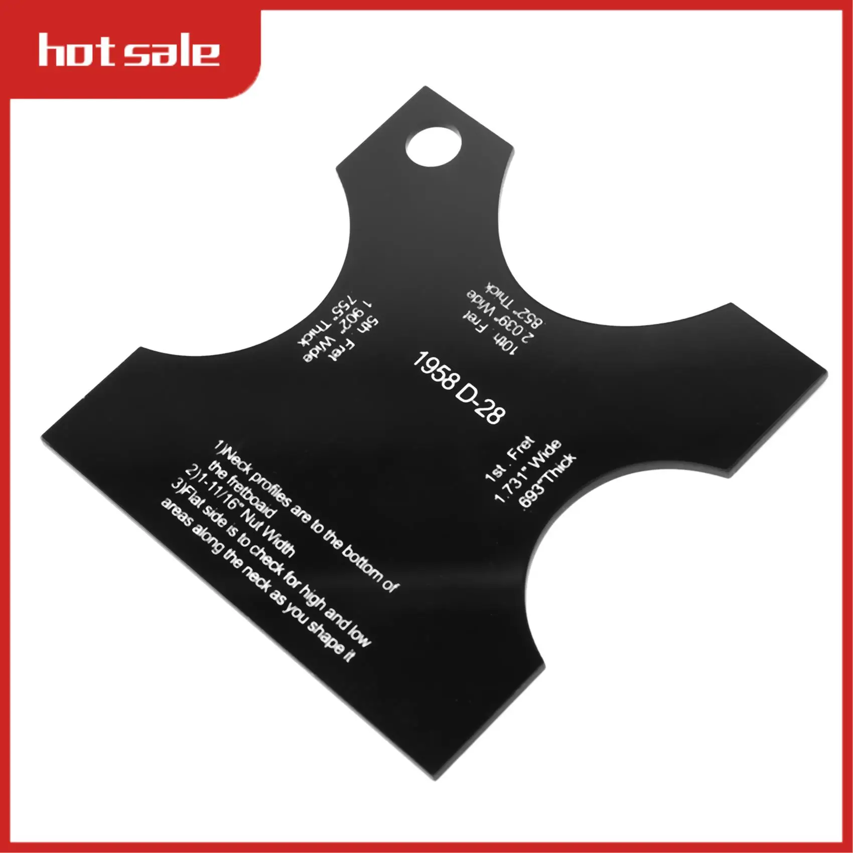 

AC22-2Pcs Guitar Making Template Acrylic Neck Shaping Templates Set Repair Reference Tool For Martin Guitar 000-28