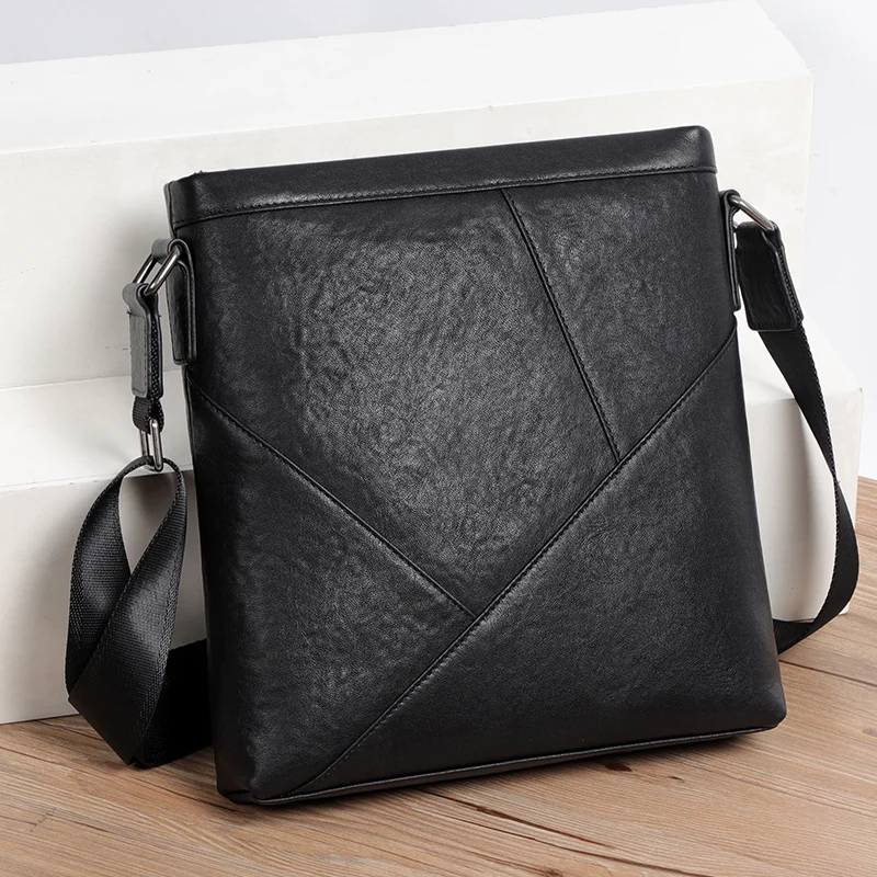 Genuine Leather Men Shoulder Bag Work Business Crossbody Bag Casual Side Bags Luxury Brand Best Gift Husband Father