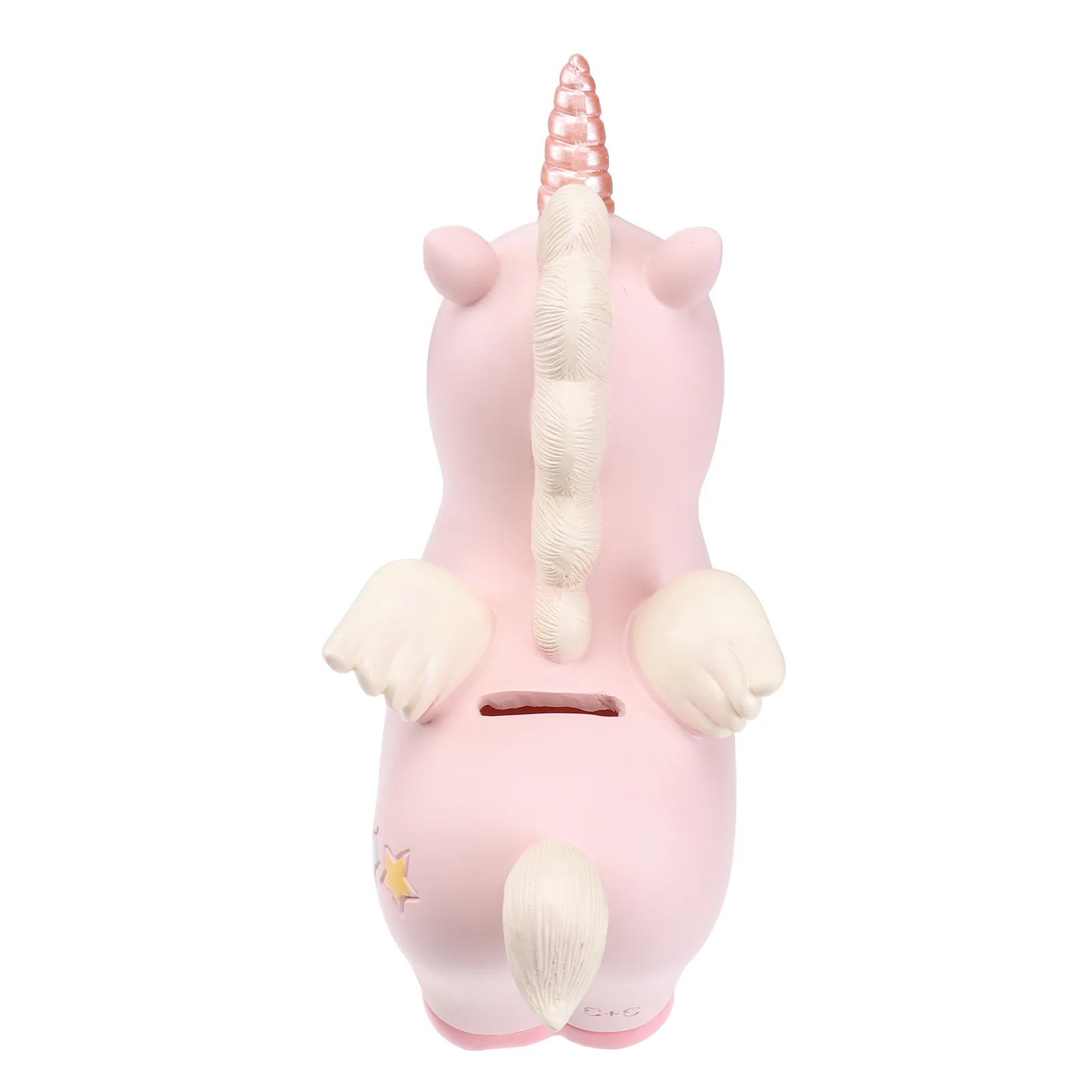 Tirelire licorne en résine, taille compacte, Surface lisse, Pot d'épargne de dessin animé, cadeau d'anniversaire, décoration de table licorne