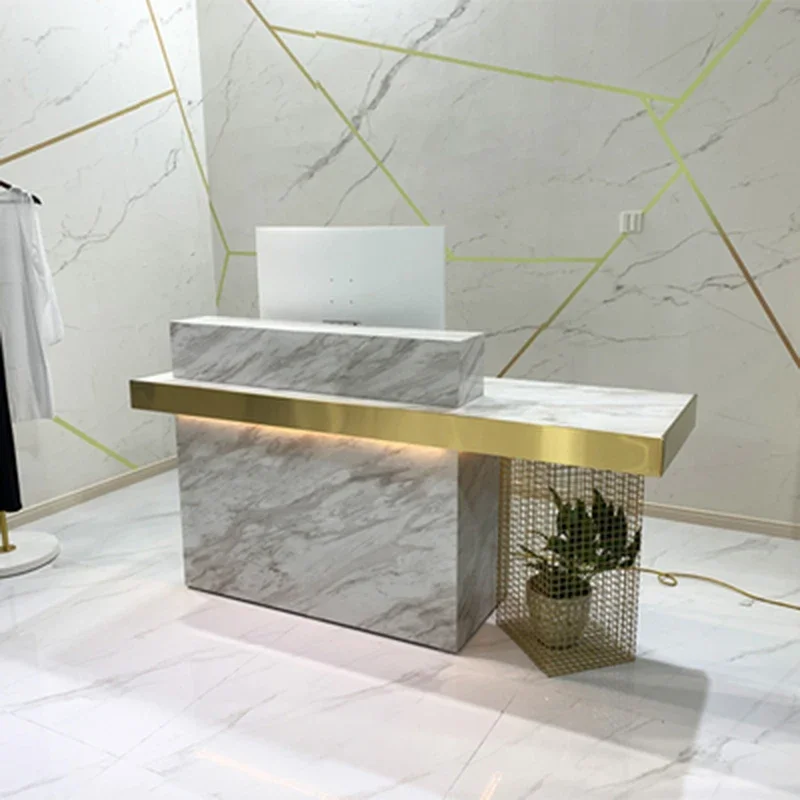 

Computer Desks Reception Counter Bellezza Atril Cash Register Business Tables Shop Desk Office Salon Chairs Atril Conferencia