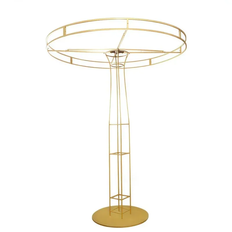Tall Floor Wedding Arch Background Stainless Steel Flower Stand Easy to Assemble Customizable Shape Decoration