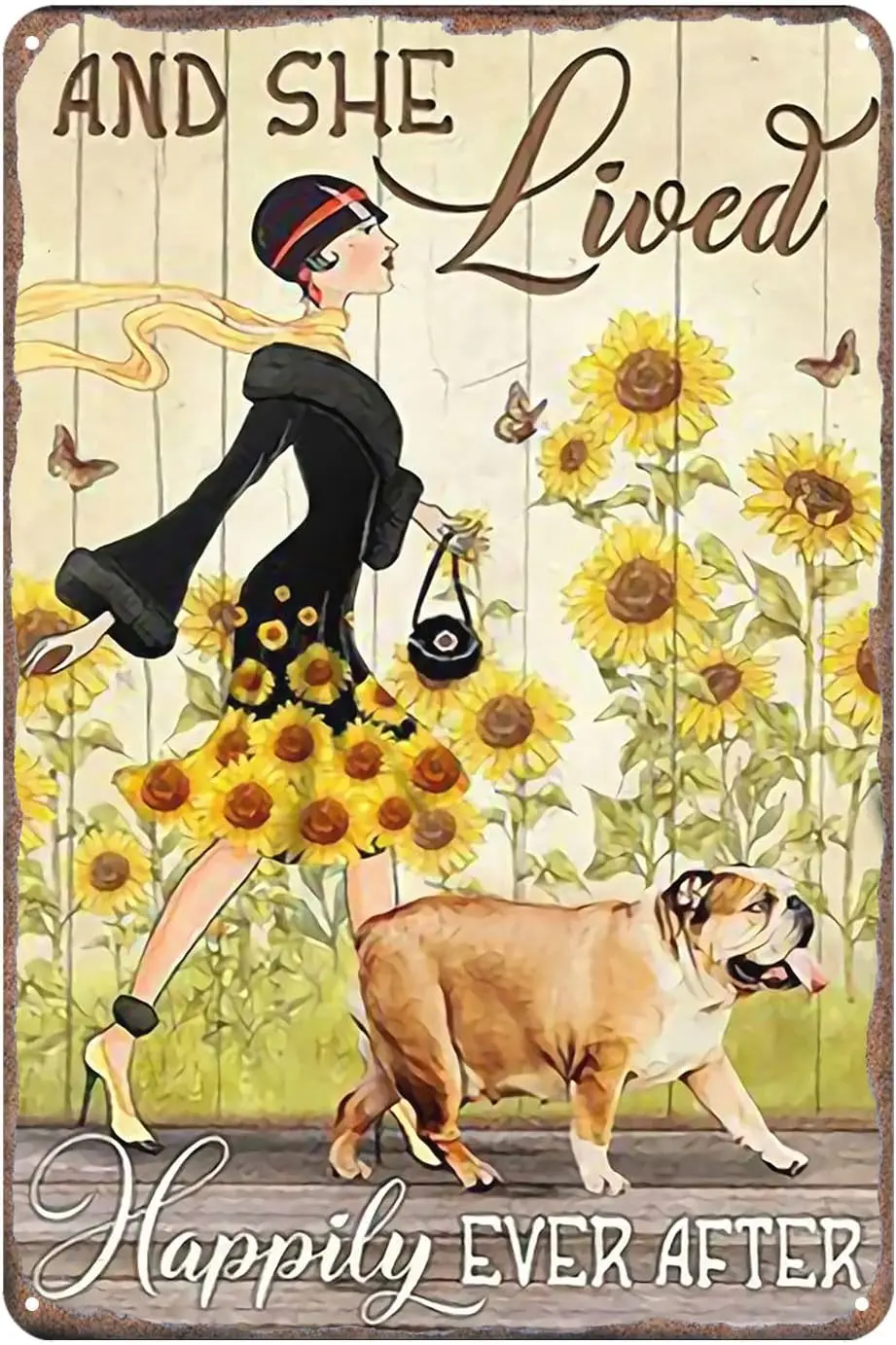 

Винтажные жестяные таблички с забавным изображением английского бульдога, сидящего с собачкой, винтажный художественный жестяной знак, шикарные настенные металлические украшения, забавная железная табличка