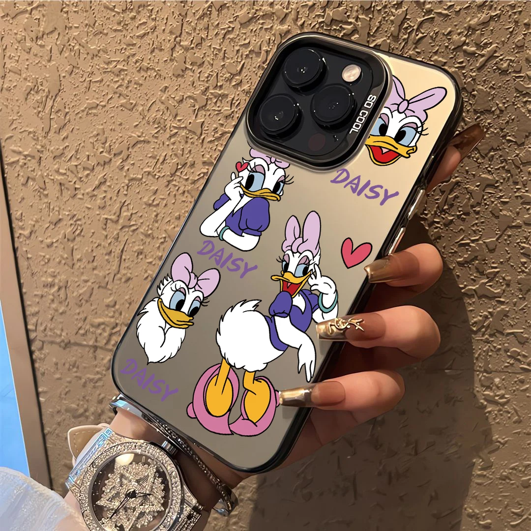 Disney Donald Daisy Duck Phone Case For iPhone 15 14 13 12 11 Pro Max X XR XSMAX 8 7 Plus Candy Matte Shockproof Back Cover